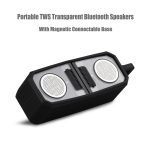 BT628 10W tragbare TWS transparente Bluetooth-Lautsprecher mit magnetisch anschließbarer Basis Outdoor-Stereo-Bass-Subwoofer – Bild 3
