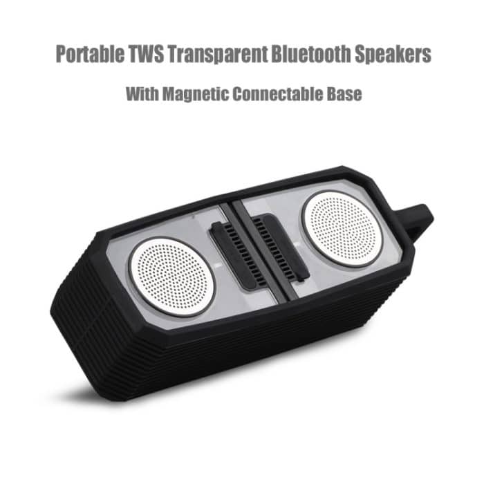 BT628 10W tragbare TWS transparente Bluetooth-Lautsprecher mit magnetisch anschließbarer Basis Outdoor-Stereo-Bass-Subwoofer – Bild 3