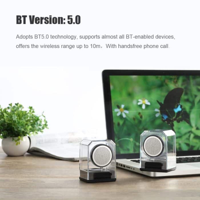 BT628 10W tragbare TWS transparente Bluetooth-Lautsprecher mit magnetisch anschließbarer Basis Outdoor-Stereo-Bass-Subwoofer – Bild 4