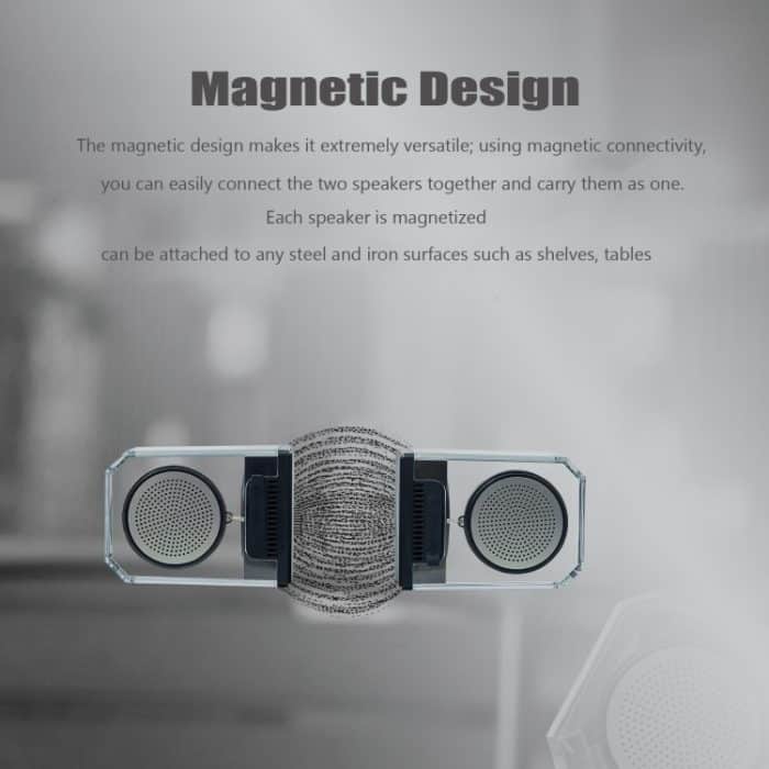 BT628 10W tragbare TWS transparente Bluetooth-Lautsprecher mit magnetisch anschließbarer Basis Outdoor-Stereo-Bass-Subwoofer – Bild 7