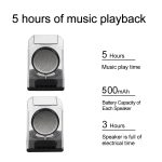 BT628 10W tragbare TWS transparente Bluetooth-Lautsprecher mit magnetisch anschließbarer Basis Outdoor-Stereo-Bass-Subwoofer – Bild 10