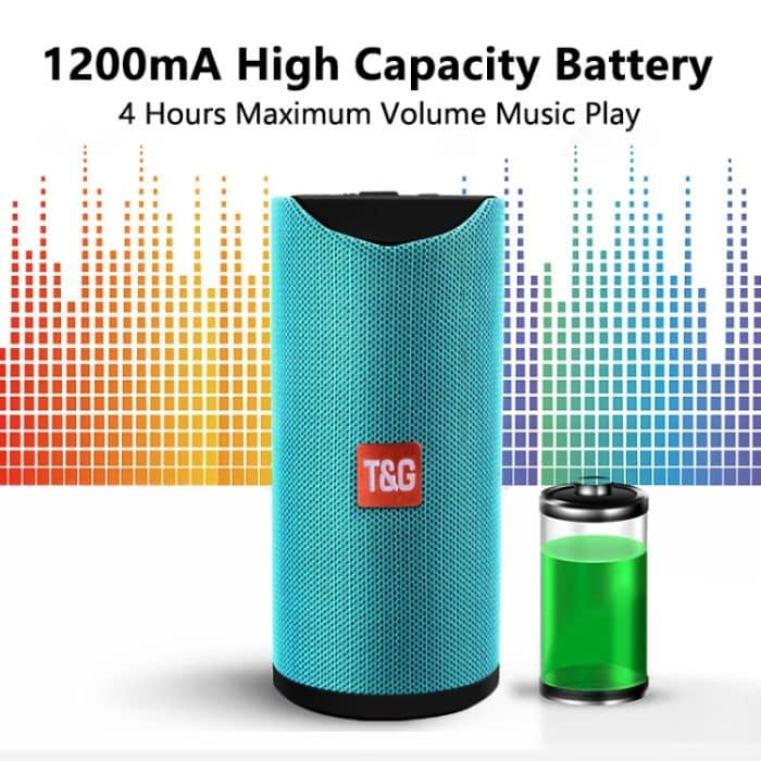 TG113 Tragbare Bluetooth-Lautsprecher, wasserdichter Stereo-Außenlautsprecher, MP3-Bass-Soundbox mit FM-Radio – Bild 13