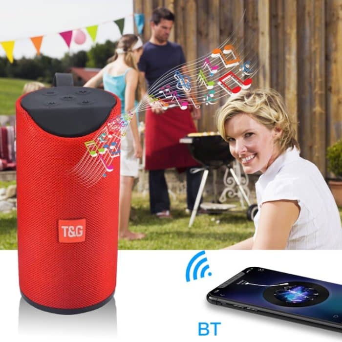 TG113 Tragbare Bluetooth-Lautsprecher, wasserdichter Stereo-Außenlautsprecher, MP3-Bass-Soundbox mit FM-Radio – Bild 15