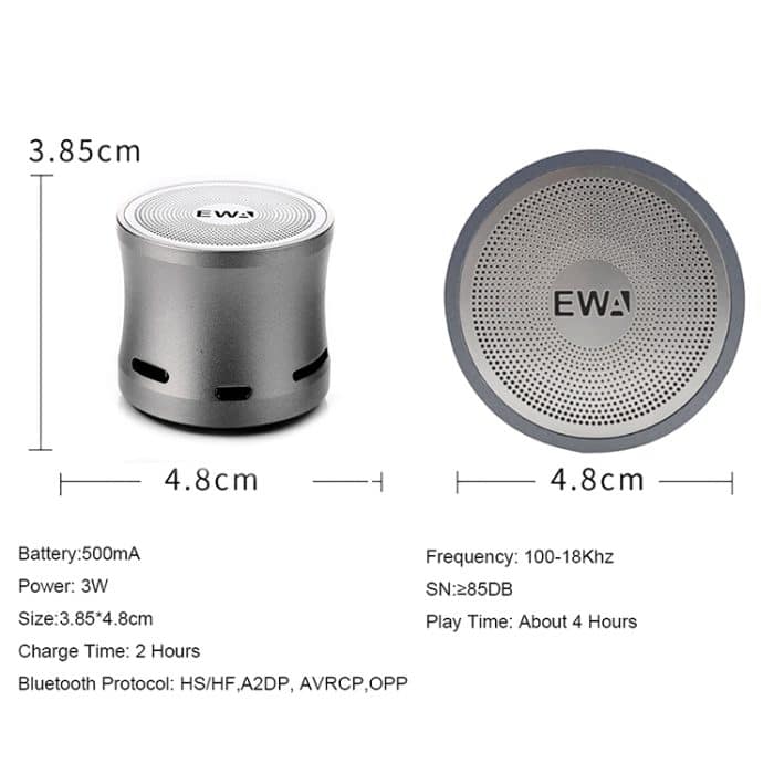 EWA A109M Tragbarer Bluetooth-Lautsprecher, kabellos, schwerer Bass, Bomm-Box, Subwoofer, Anruf-Surround-Sound, Bluetooth-Duschlautsprecher – Bild 2