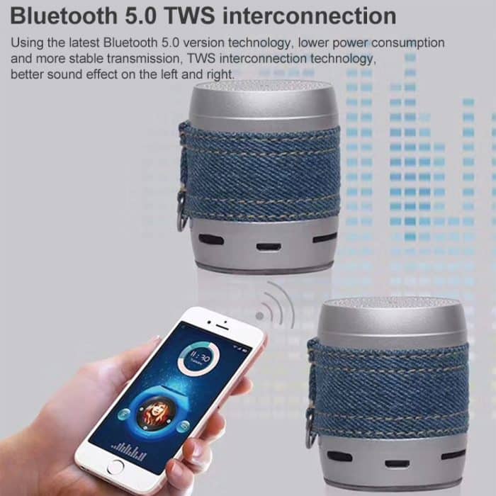 EWA A113 Tragbarer Super-Mini-Bluetooth-Lautsprecher, kabelloser Bass-Subwoofer, Boom-Box-Lautsprecher – Bild 5