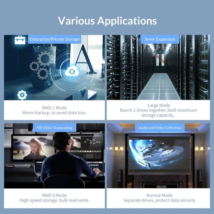 ORICO 9528RU3 3,5-Zoll externes Festplattengehäuse mit RAID – Bild 9