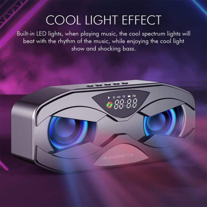M5 Cool Owl Design Bluetooth Lautsprecher LED Flash Wireless Lautsprecher FM Radio Wecker TF Karte – Bild 8
