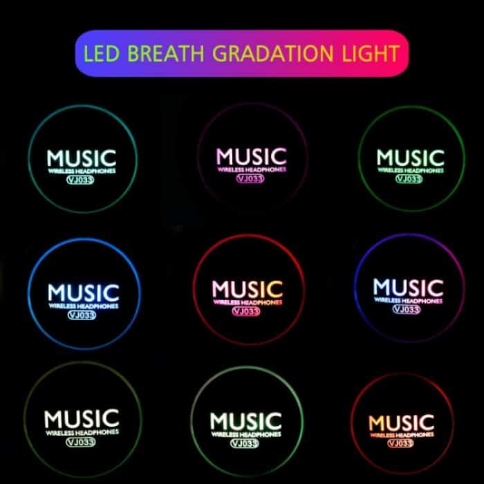 VJ033 Multifunktions-Upgrade Bluetooth 5.0 Headset Stereo Wireless LED Mikrofon FM Radio Headset – Bild 13
