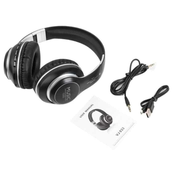 VJ033 Multifunktions-Upgrade Bluetooth 5.0 Headset Stereo Wireless LED Mikrofon FM Radio Headset – Bild 8