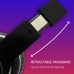 VJ033 Multifunktions-Upgrade Bluetooth 5.0 Headset Stereo Wireless LED Mikrofon FM Radio Headset – Bild 9