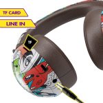 VJ086 Graffiti-Headset, kabelloses Sport-Bluetooth-Headset, Wassertransfer-Farbdruck-Headset, unterstützt TF, FM – Bild 11