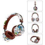 VJ086 Graffiti-Headset, kabelloses Sport-Bluetooth-Headset, Wassertransfer-Farbdruck-Headset, unterstützt TF, FM – Bild 4