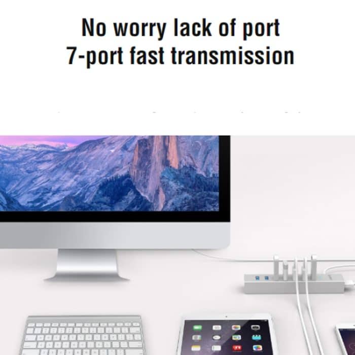 ORICO ASH7-U3 Aluminiumlegierung 7-Port USB3.0 HUB – Bild 8