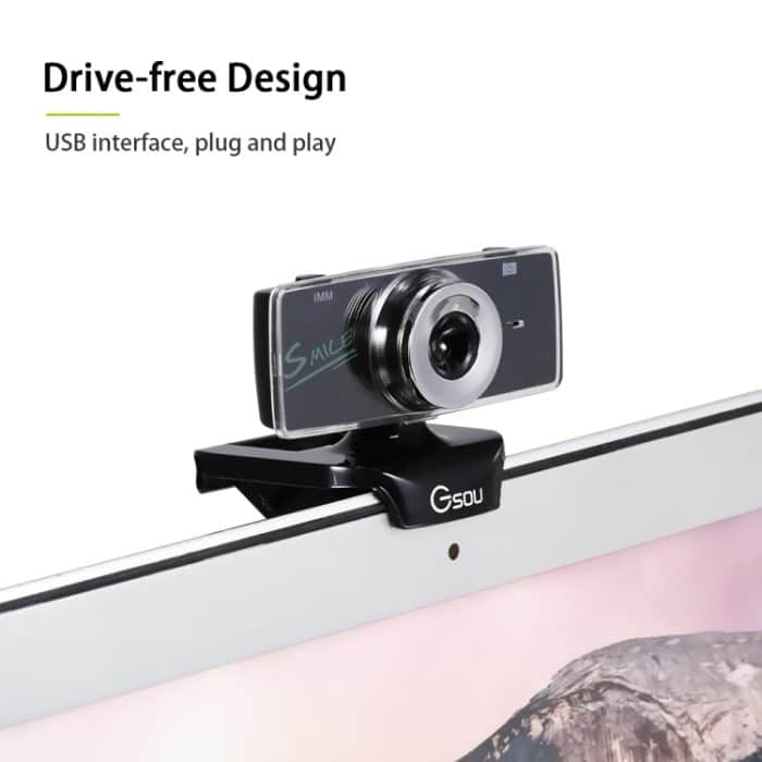 Gsou B18S HD Webcam Eingebautes Mikrofon Smart Web Camera USB-Streaming Live-Kamera mit Rauschunterdrückung – Bild 12