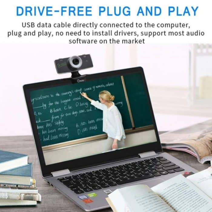 Gsou B18S HD Webcam Eingebautes Mikrofon Smart Web Camera USB-Streaming Live-Kamera mit Rauschunterdrückung – Bild 15