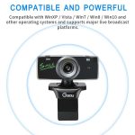 Gsou B18S HD Webcam Eingebautes Mikrofon Smart Web Camera USB-Streaming Live-Kamera mit Rauschunterdrückung – Bild 4