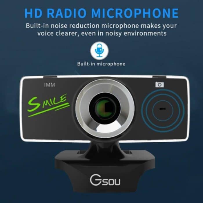 Gsou B18S HD Webcam Eingebautes Mikrofon Smart Web Camera USB-Streaming Live-Kamera mit Rauschunterdrückung – Bild 5