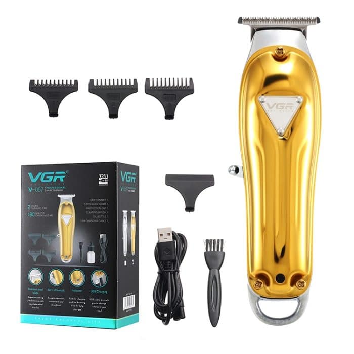 VGR V-057 8W USB Metal Professional Oil Head Push White Hair Clipper – Bild 4