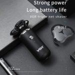 VGR V-317 5W USB Omnidirectional Three-dimensional Floating Three-network Electric Shaver – Bild 9