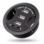 USB 2.0 Hub mit 3 Anschlüssen und 3,5-mm-Audio- und Mikrofonbuchse