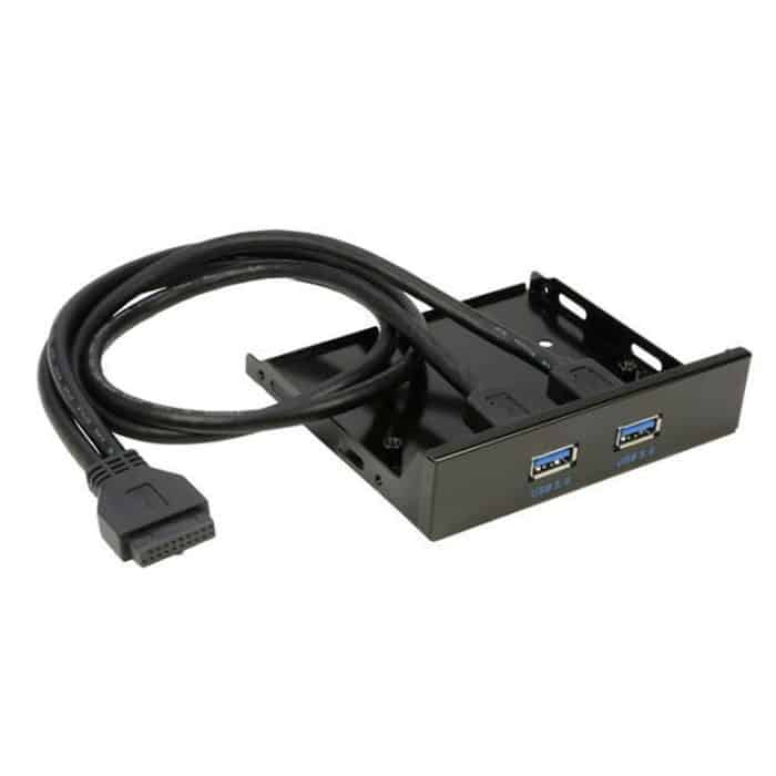 2-Port USB 3.0 3,5 Zoll Frontpanel Data Hub für PC – Bild 1