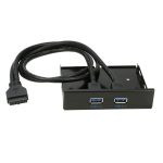 2-Port USB 3.0 3,5 Zoll Frontpanel Data Hub für PC – Bild 2