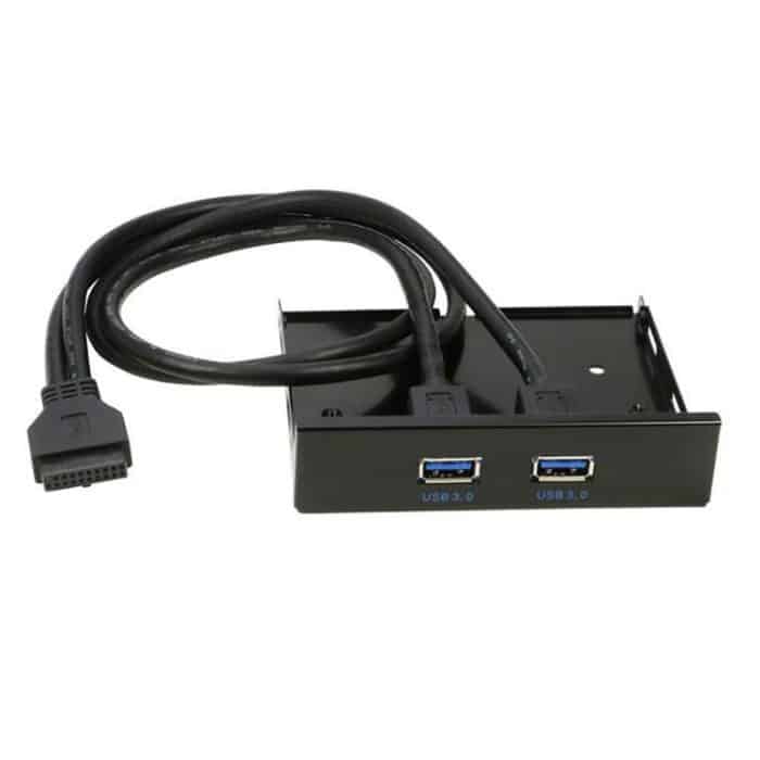 2-Port USB 3.0 3,5 Zoll Frontpanel Data Hub für PC – Bild 2