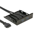 2-Port USB 3.0 3,5 Zoll Frontpanel Data Hub für PC – Bild 3