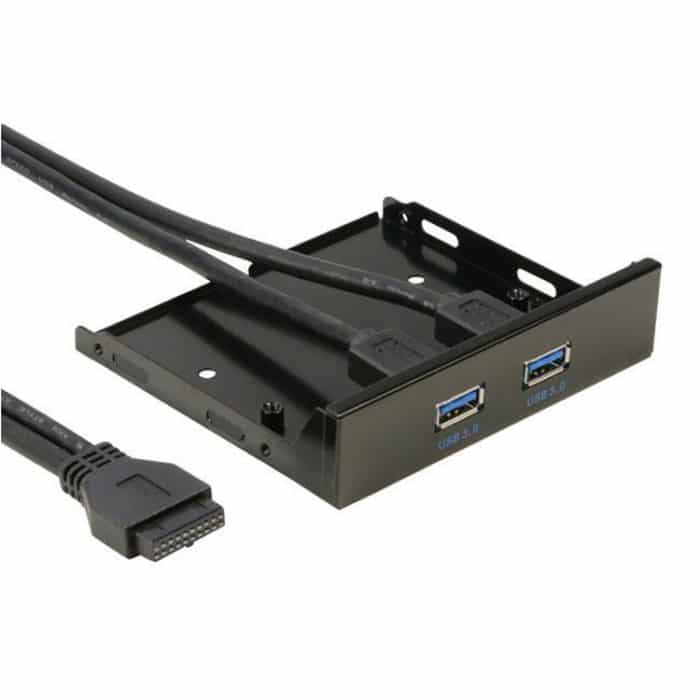 2-Port USB 3.0 3,5 Zoll Frontpanel Data Hub für PC – Bild 3