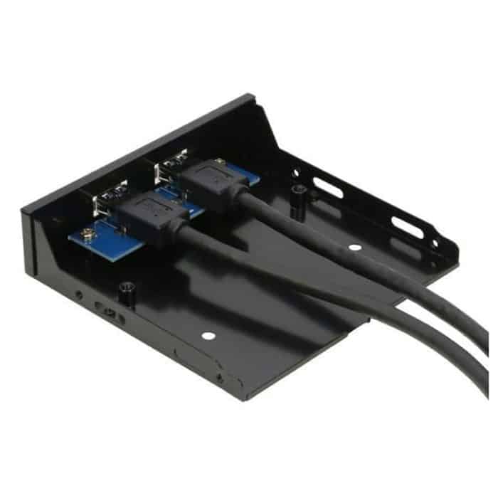 2-Port USB 3.0 3,5 Zoll Frontpanel Data Hub für PC – Bild 4
