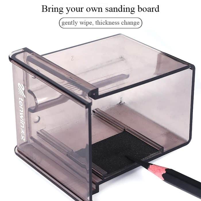 Handkurbel, mechanischer Kunststudenten-Bleistiftspitzer, Werkzeug, Büro, Schulbedarf – Bild 6