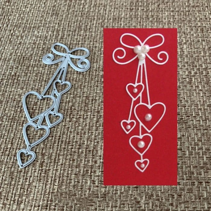 Bastel-Prägeschablone „Anhänger Herz“ aus Karbonstahl, Prägemesser-Stanzform – Bild 1