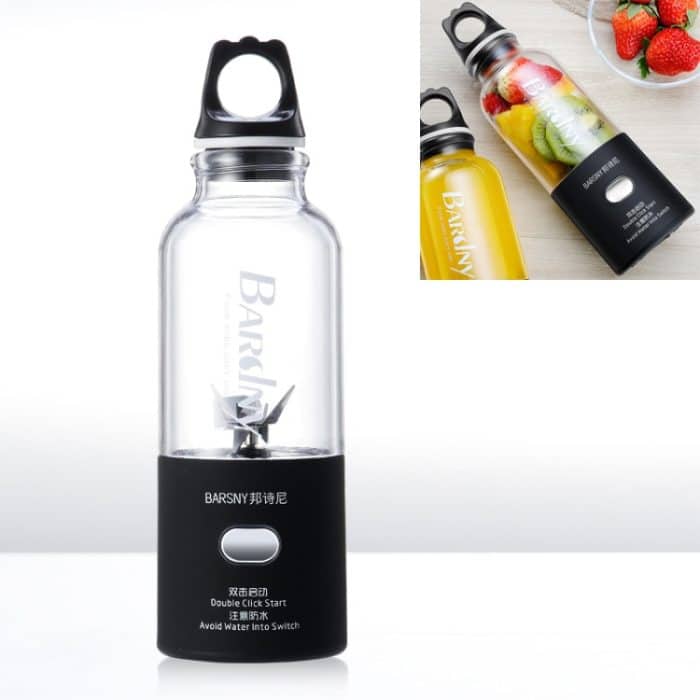 TBD0103180901A.jpg Multifunktionaler Entsafter, rotierender Extraktorbecher, tragbarer USB-Lade-Entsafter-Mixer mit 6 Klingen, Black, Pink, Blue – Bild 1