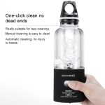 Multifunktionaler Entsafter, rotierender Extraktorbecher, tragbarer USB-Lade-Entsafter-Mixer mit 6 Klingen, Black, Pink, Blue – Bild 4