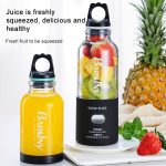 Multifunktionaler Entsafter, rotierender Extraktorbecher, tragbarer USB-Lade-Entsafter-Mixer mit 6 Klingen, Black, Pink, Blue – Bild 8