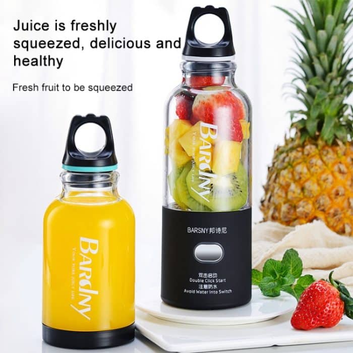 Multifunktionaler Entsafter, rotierender Extraktorbecher, tragbarer USB-Lade-Entsafter-Mixer mit 6 Klingen, Black, Pink, Blue – Bild 8