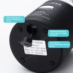 Multifunktionaler Entsafter, rotierender Extraktorbecher, tragbarer USB-Lade-Entsafter-Mixer mit 6 Klingen, Black, Pink, Blue – Bild 10