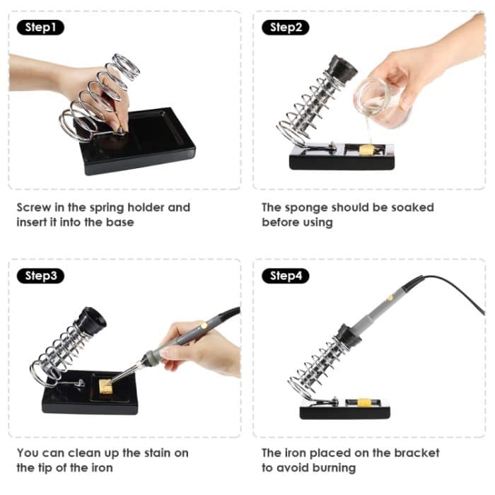 60-W-Bügeleisen-Set mit einstellbarer Temperatur und Multimeter, US Plug, EU Plug – Bild 5