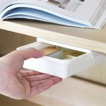 Versteckte Schreibtisch-Aufbewahrungsbox für Schreibwaren, kreativer Büro-Schreibtisch unten, Stifthalter, Small, Middle, Large