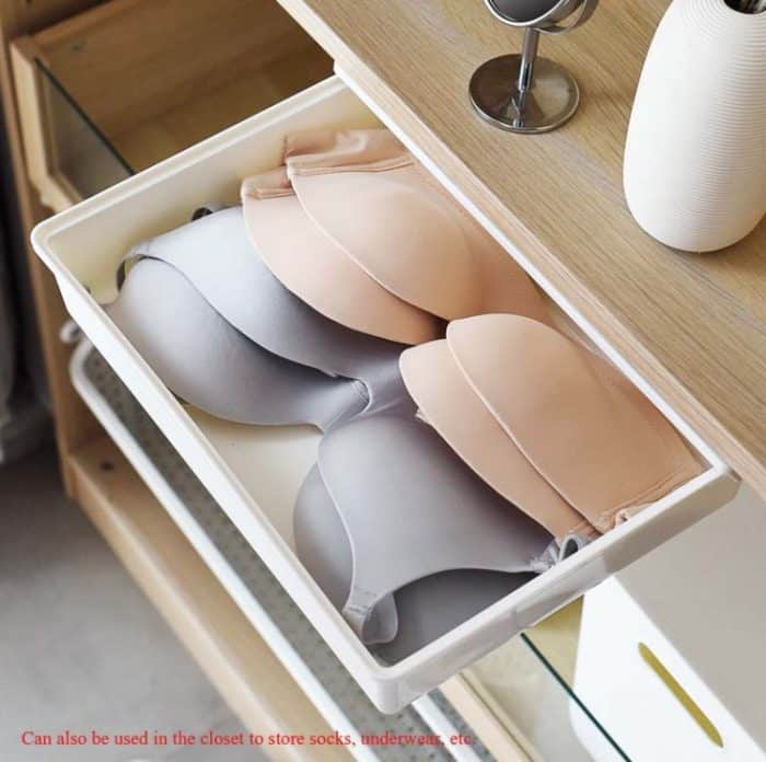 Versteckte Schreibtisch-Aufbewahrungsbox für Schreibwaren, kreativer Büro-Schreibtisch unten, Stifthalter, Small, Middle, Large – Bild 4