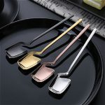 Edelstahl V-förmige Wandbehang Design Einfache Kaffeelöffel Gabel Kreatives Rührgeschirr mit langem Griff, Spoon Steel Color, Fork Steel Color, Spoon Black, Fork Black, Spoon Gold, Fork Gold, Spoon Rose Gold, Fork Rose Gold – Bild 4
