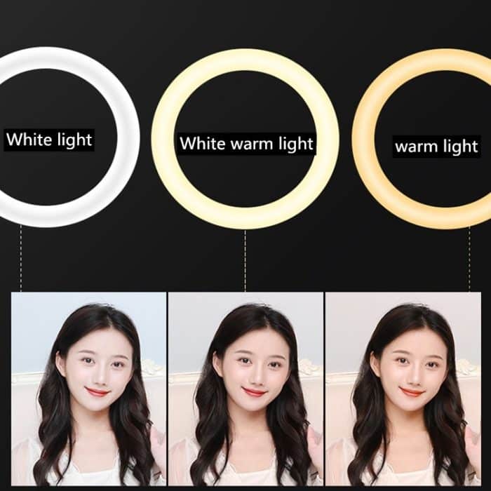 HQ-21N 21 Zoll 52,5 cm LED-Ring Vlogging Fotografie Video-Beleuchtungssätze mit Fernbedienung und Telefonklemme und 2,1 m Stativhalterung, EU-Stecker – Bild 8