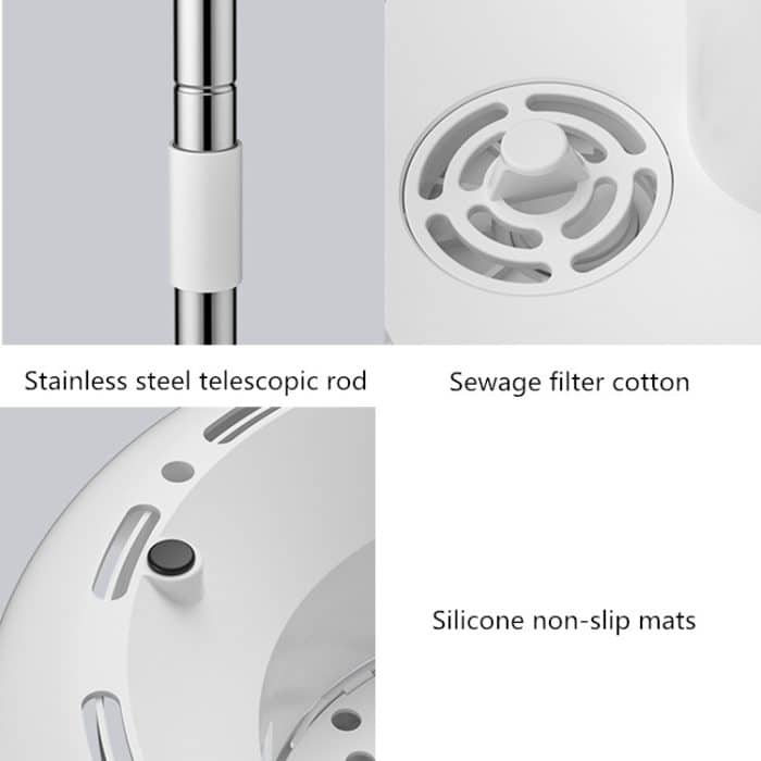 Ein-Eimer-Wasch- und Schleuder-Rotationsmopp, White, Green, Blue – Bild 8