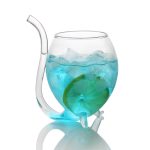 300ML Creative Glass Mug Milchbecher mit Stroh Cold Drink Cup Saftbecher Weinglas – Bild 3