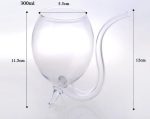 300ML Creative Glass Mug Milchbecher mit Stroh Cold Drink Cup Saftbecher Weinglas – Bild 4