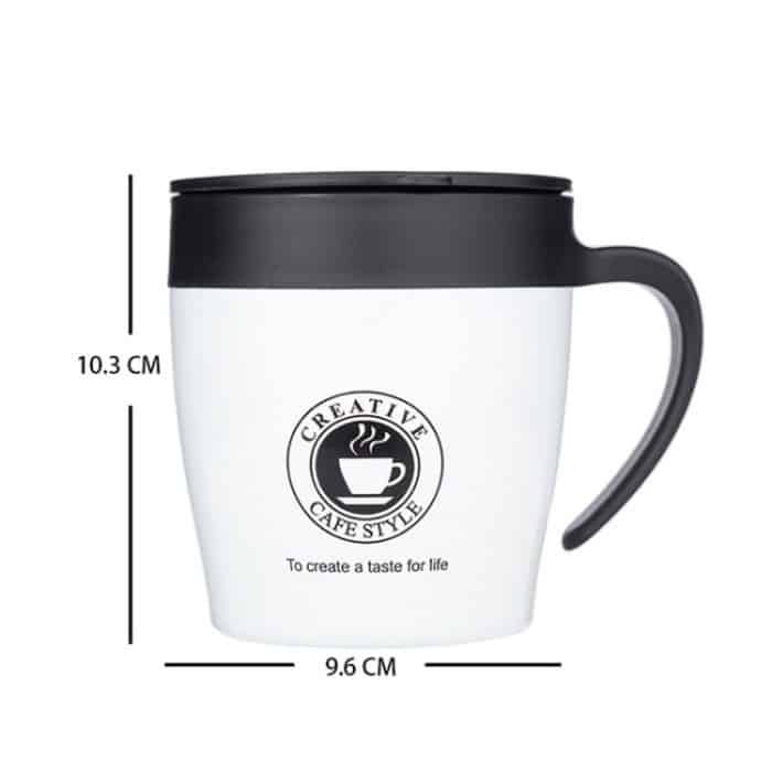 Griff Kaffeetasse Edelstahl Thermosbecher Isolierflasche Wasserflasche Business Tragbarer Thermobecher – Bild 2