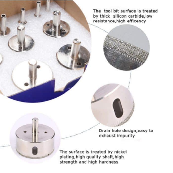 15 In 1 6-50 mm Diamantglas Lochöffner Keramik Marmor Lochöffner – Bild 5