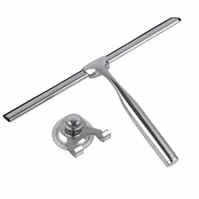 Glasfenster Rakelreiniger Dusche Badezimmerspiegel Gummiwischer Mit Saughaken Wasserdampfentfernung – Bild 6