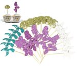 24 PCS / 1 Set Mermaid Princess Party Dekorieren Cupcakes eingelegte Karte