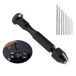 11 In1 Mini Handbohrer mit Bohrer aus Kunststoff Walnuss Wenwan Stanzwerkzeug – Bild 2